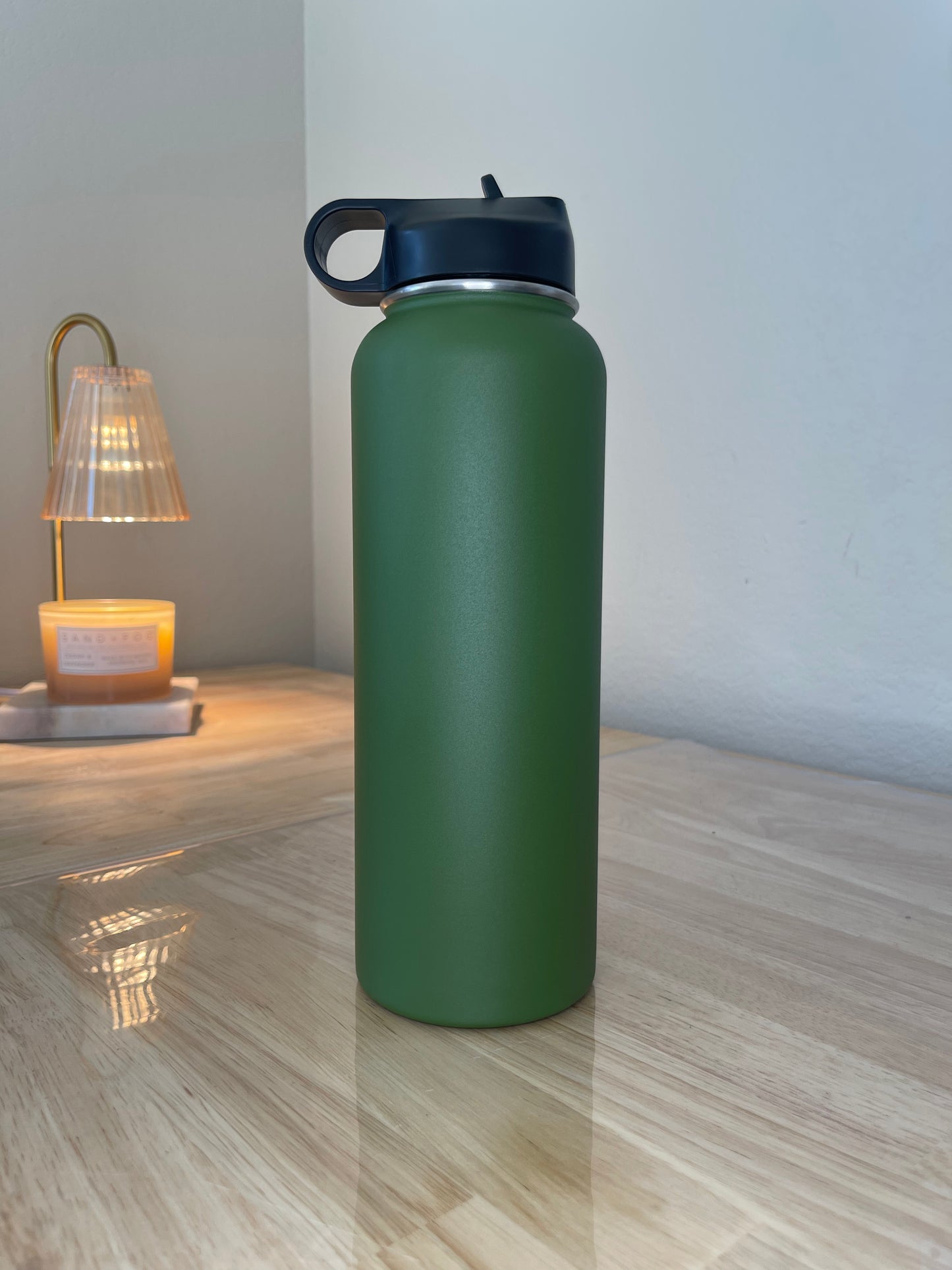 40oz Insulated Water Bottle with Straw Lid & Spout Lid