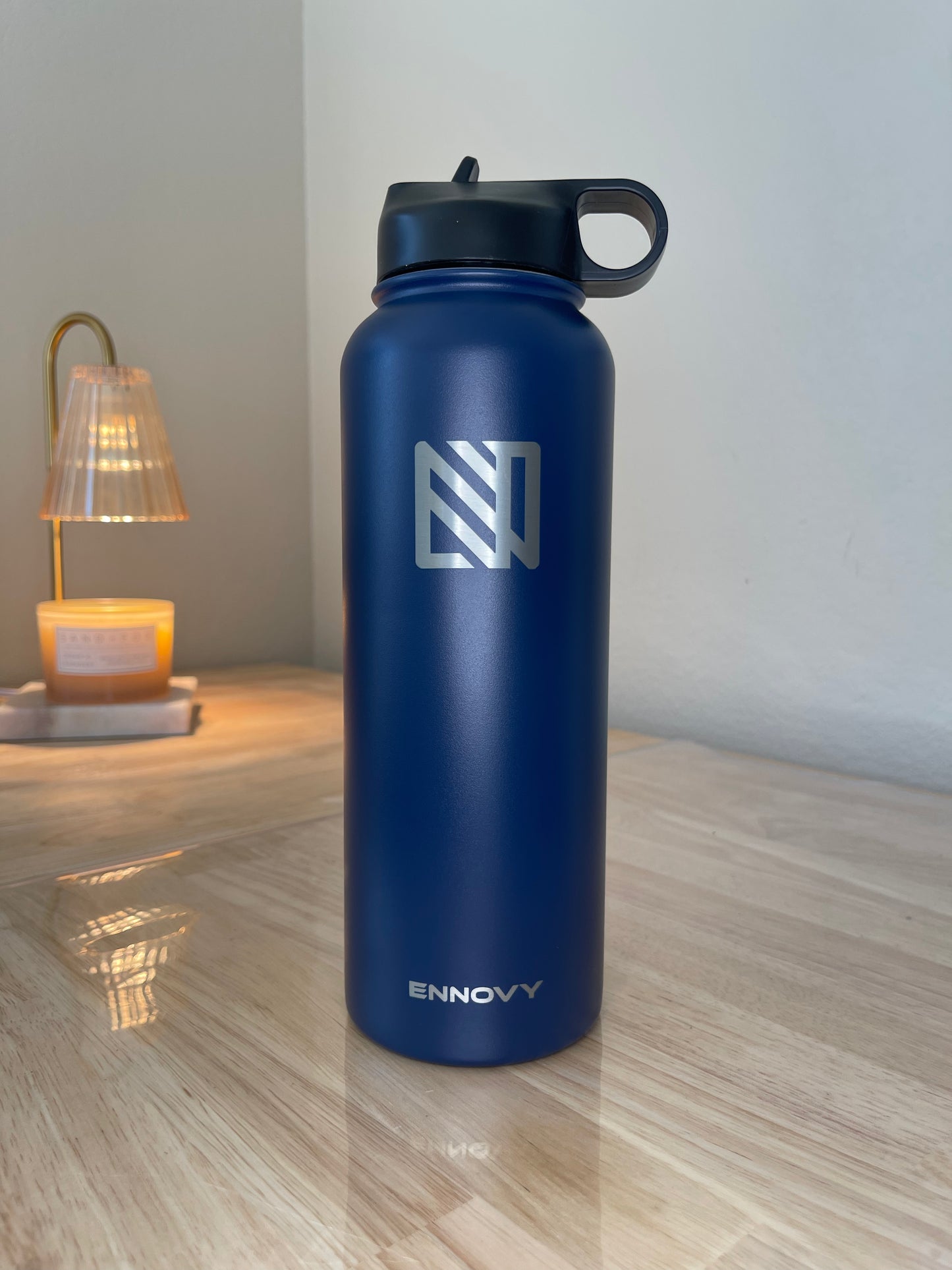 40oz Insulated Water Bottle with Straw Lid & Spout Lid