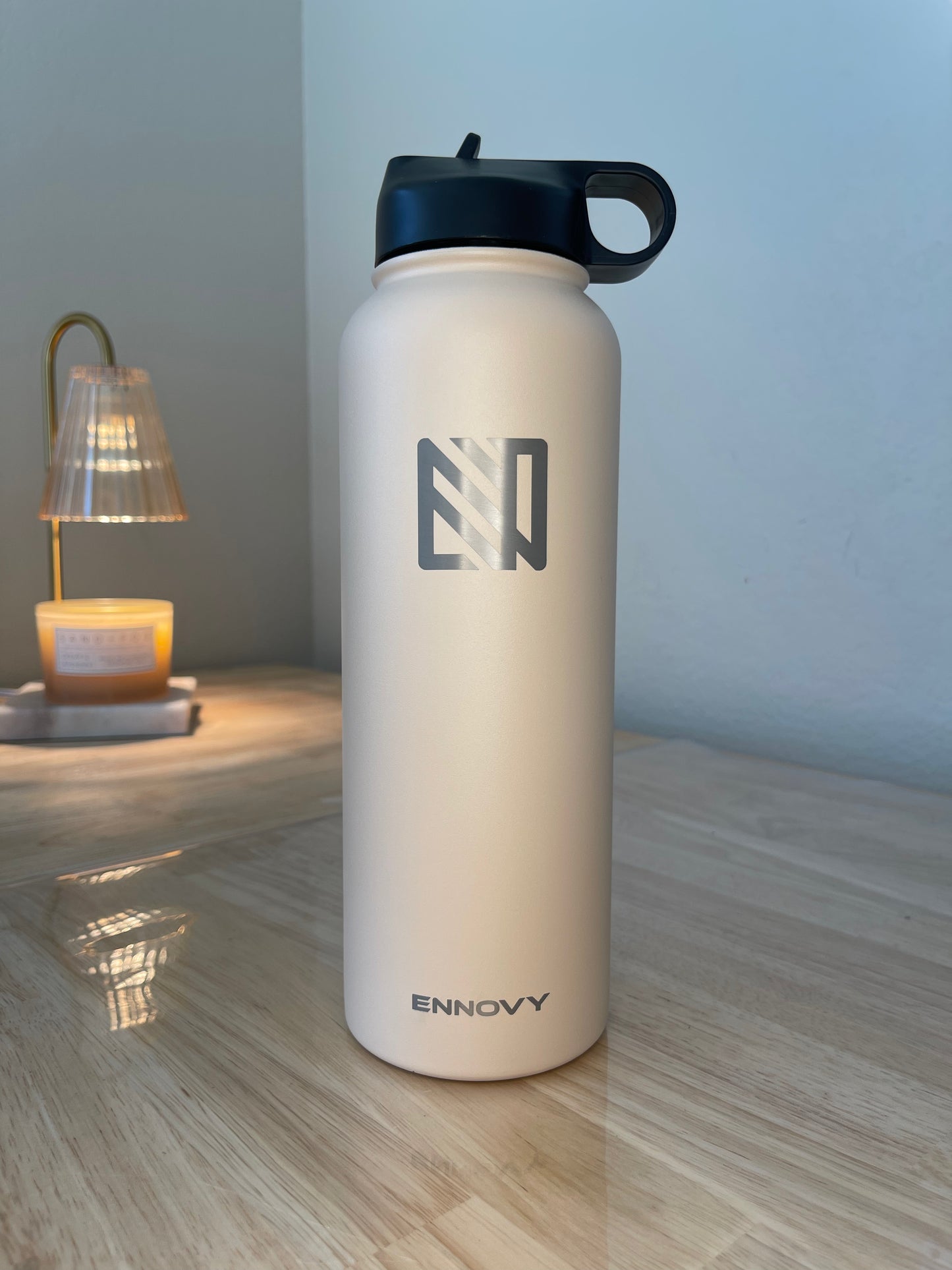 40oz Insulated Water Bottle with Straw Lid & Spout Lid