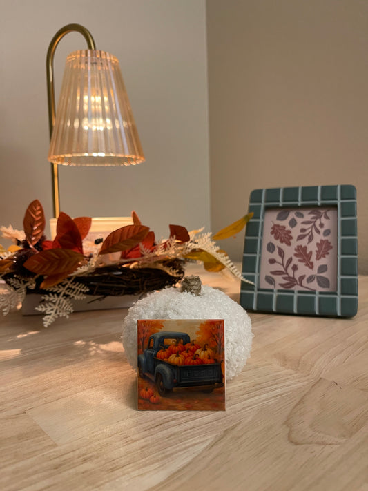 2"x2" Pumpkin Truck Magnet