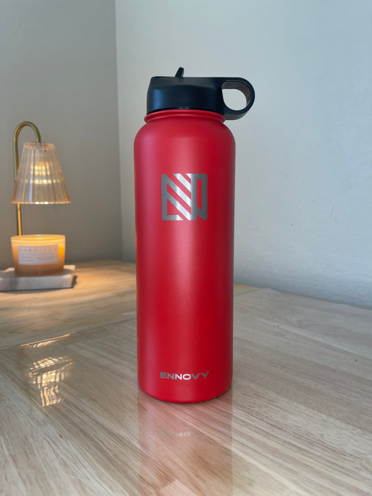 40oz Insulated Water Bottle with Straw Lid & Spout Lid