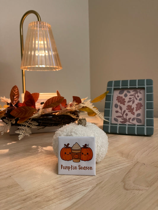 2"x2" Pumpkin Season Magnet